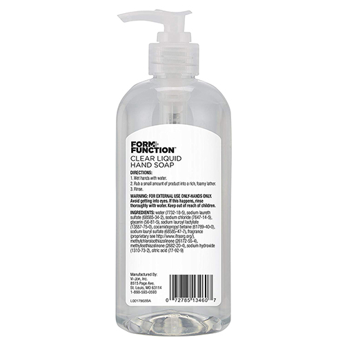 Form + Function Dye Free Clear Liquid Hand Soap, 16 oz, 12-Pack