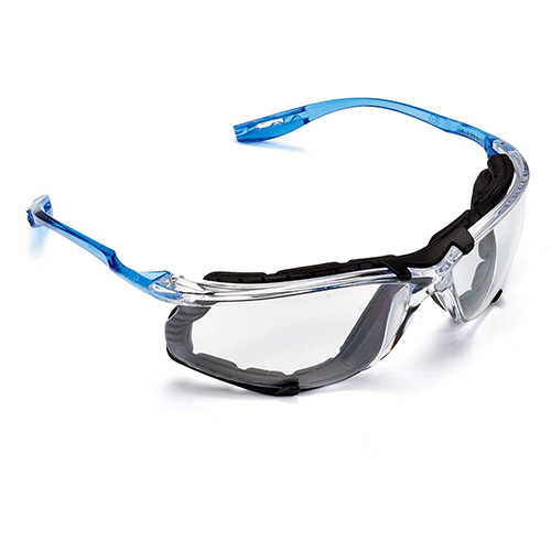 3M Safety Glasses, Virtua CCS Protective Eyewear 11872, Removable Foam Gasket, Clear Anti-Fog Lenses, Corded Ear Plug Control System